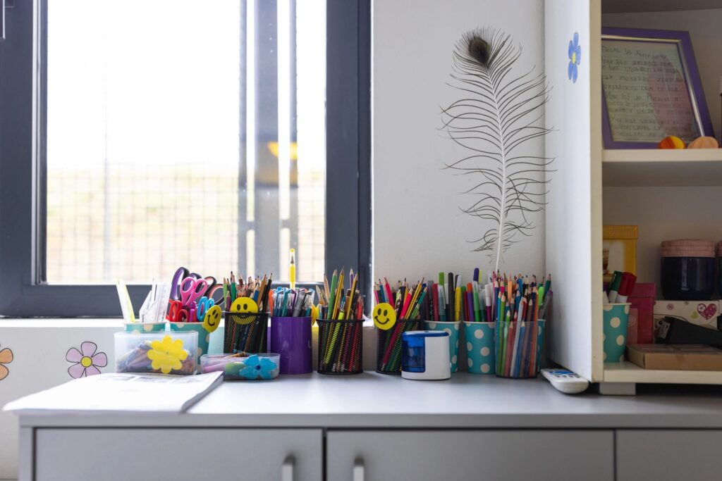 School supplies in a elementary school